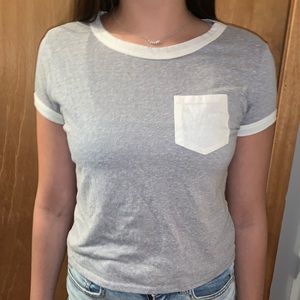 Nollie cropped T-shirt with pocket